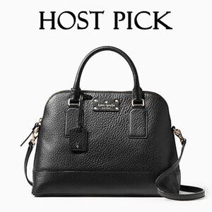 NWT Kate Spade black small leather satchel handbag